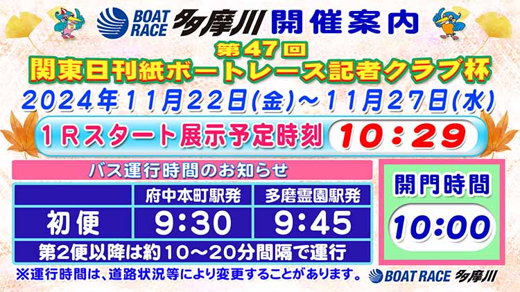 第47回関東日刊紙ボートレース記者クラブ杯開催案内